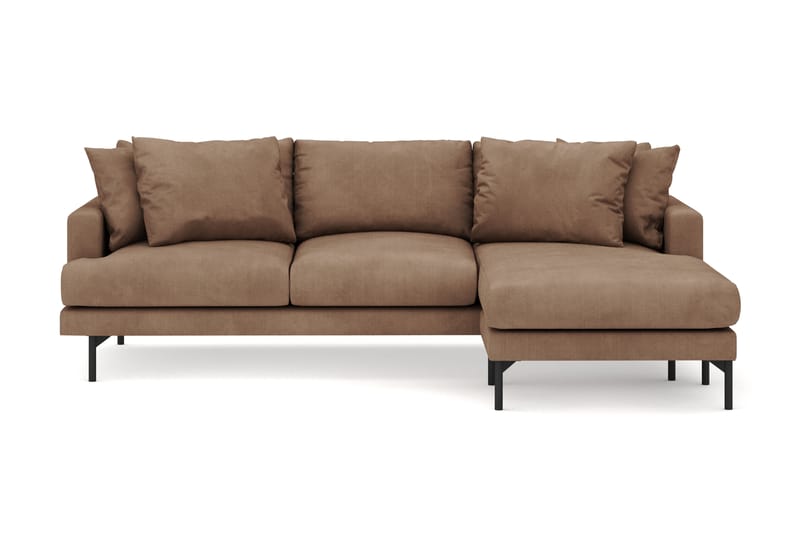 Menard 3-istuttava Oikeakätinen L-muotoinen Divaanisohva Manchesterista - Ruskea - Huonekalut - Sohva - Divaanisohva
