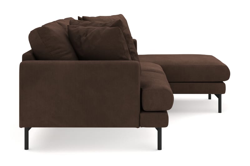 Menard 3-istuttava Oikeakätinen L-muotoinen Divaanisohva Manchesterista - Ruskea - Huonekalut - Sohva - Divaanisohva - 3 istuttava sohva divaanilla