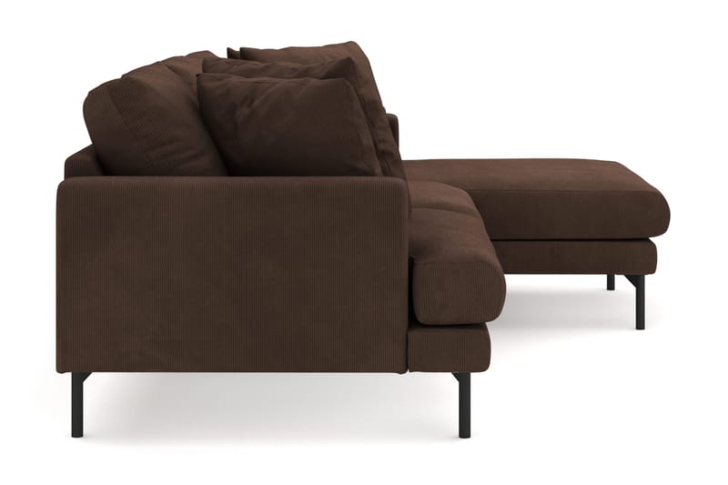 Menard 3-istuttava Oikeakätinen L-muotoinen Divaanisohva Manchesterista - Ruskea - Huonekalut - Sohva - Divaanisohva - 3 istuttava sohva divaanilla