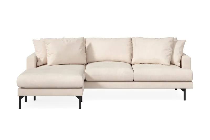 Menard 3-istuttava Vasenkätinen Syvä L-muotoinen Divaanisohva Manchesterista, Beige
