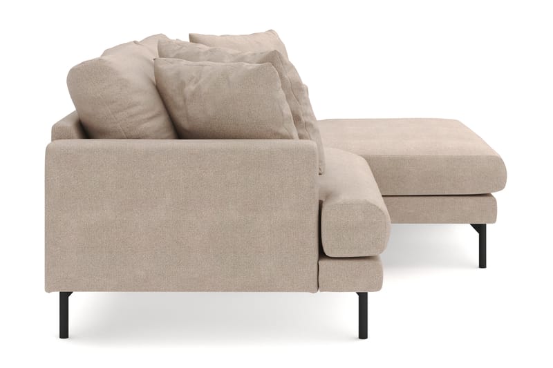 Menard 4-istuttava Oikeakätinen L-muotoinen Divaanisohva Kangasista - Beige - Huonekalut - Sohva - Divaanisohva