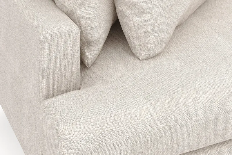 Menard 4-istuttava Oikeakätinen L-muotoinen Divaanisohva Kangasista - Beige - Huonekalut - Sohva - Divaanisohva