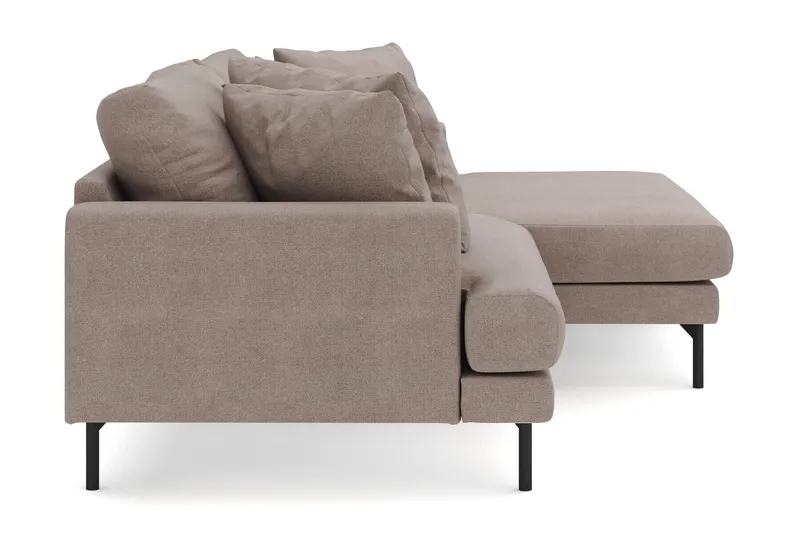 Menard 4-istuttava Oikeakätinen L-muotoinen Divaanisohva Kangasista - Ruskea - Huonekalut - Sohva - Divaanisohva