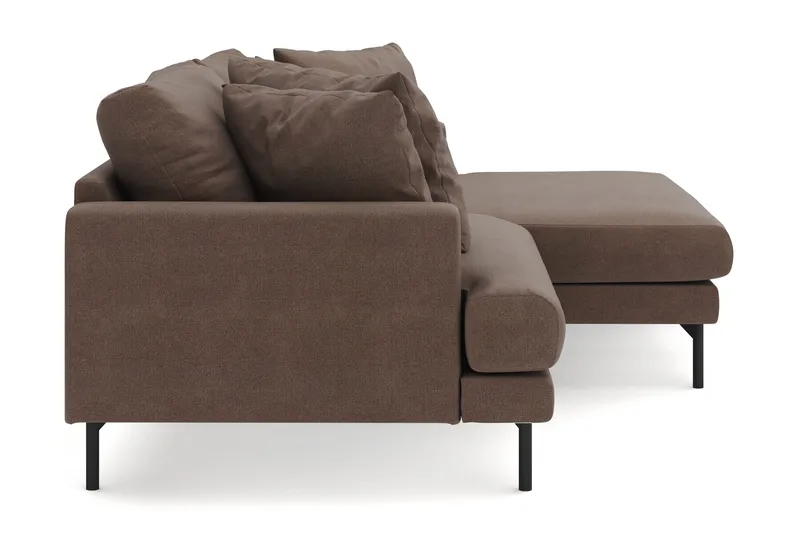 Menard 4-istuttava Oikeakätinen L-muotoinen Divaanisohva Kangasista - Ruskea - Huonekalut - Sohva - Divaanisohva
