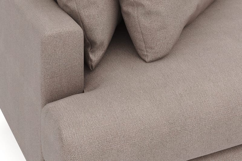 Menard 4-istuttava Oikeakätinen L-muotoinen Divaanisohva Kangasista - Ruskea - Huonekalut - Sohva - Divaanisohva