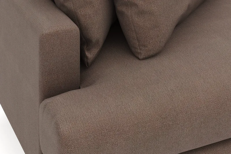 Menard 4-istuttava Oikeakätinen L-muotoinen Divaanisohva Kangasista - Ruskea - Huonekalut - Sohva - Divaanisohva