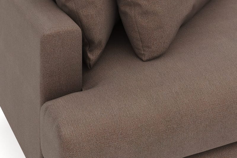 Menard 4-istuttava Oikeakätinen L-muotoinen Divaanisohva Kangasista - Ruskea - Huonekalut - Sohva - Divaanisohva