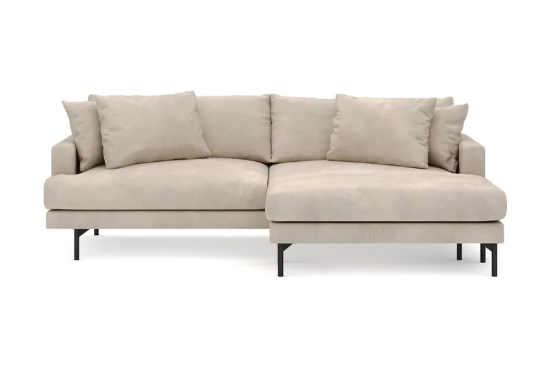 Menard 4-istuttava Oikeakätinen L-muotoinen Divaanisohva Manchesterista - Greige - Huonekalut - Sohva - Divaanisohva