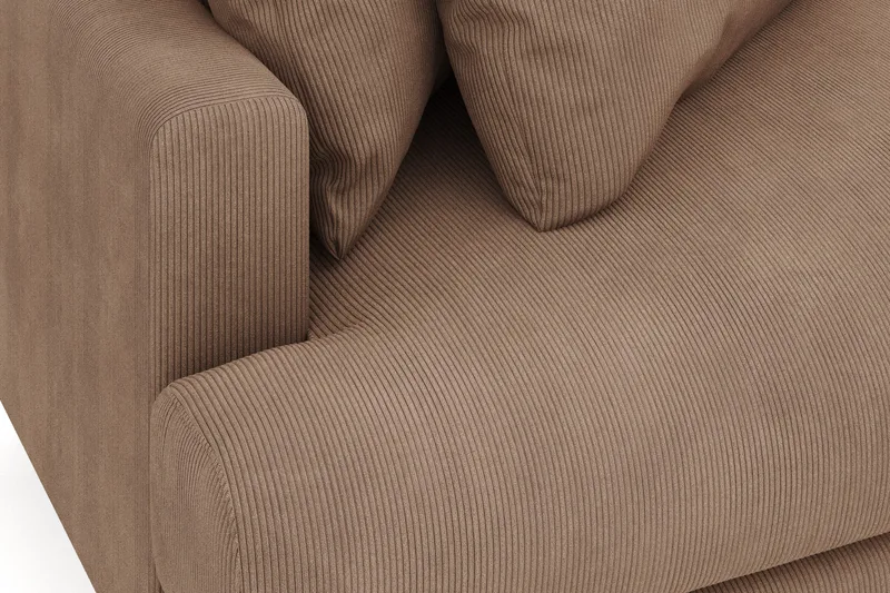 Menard 4-istuttava Oikeakätinen L-muotoinen Divaanisohva Manchesterista - Ruskea - Huonekalut - Sohva - Divaanisohva