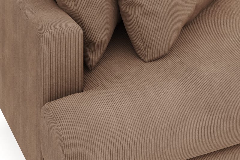 Menard 4-istuttava Oikeakätinen L-muotoinen Divaanisohva Manchesterista - Ruskea - Huonekalut - Sohva - Divaanisohva