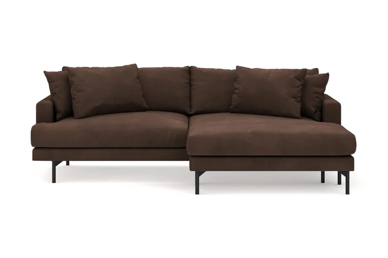 Menard 4-istuttava Oikeakätinen L-muotoinen Divaanisohva Manchesterista - Ruskea - Huonekalut - Sohva - Divaanisohva