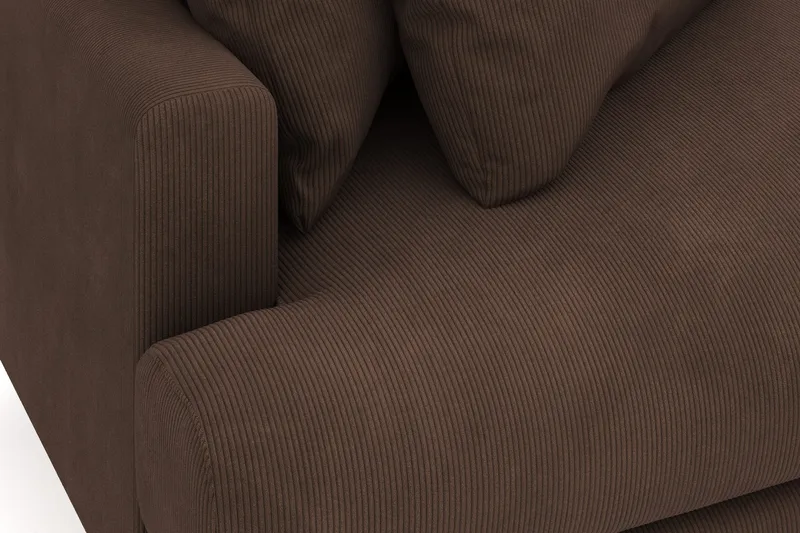 Menard 4-istuttava Oikeakätinen L-muotoinen Divaanisohva Manchesterista - Ruskea - Huonekalut - Sohva - Divaanisohva