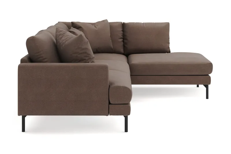 Menard 4-istuttava Oikeakätinen Syvä L-muotoinen Divaanisohva Kangasista - Ruskea - Huonekalut - Sohva - Divaanisohva
