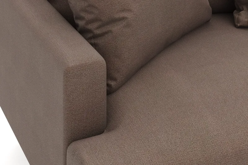 Menard 4-istuttava Oikeakätinen Syvä L-muotoinen Divaanisohva Kangasista - Ruskea - Huonekalut - Sohva - Divaanisohva