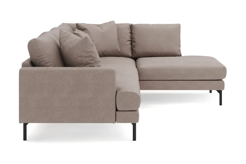 Menard 4-istuttava Oikeakätinen Syvä L-muotoinen Divaanisohva Kangasista - Ruskea - Huonekalut - Sohva - Divaanisohva