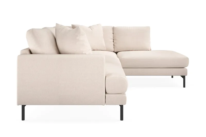 Menard 4-istuttava Oikeakätinen Syvä L-muotoinen Divaanisohva Kankaasta - Beige - Huonekalut - Sohva - Divaanisohva
