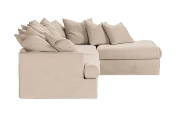 Menard 4-istuttava Oikeakätinen Syvä L-muotoinen Divaanisohva Kankaasta - Beige - Huonekalut - Sohva - Divaanisohva