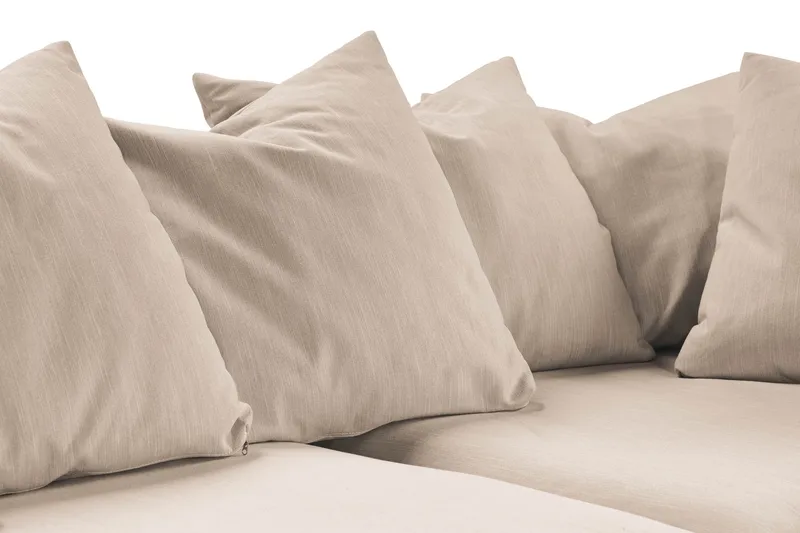 Menard 4-istuttava Oikeakätinen Syvä L-muotoinen Divaanisohva Kankaasta - Beige - Huonekalut - Sohva - Divaanisohva