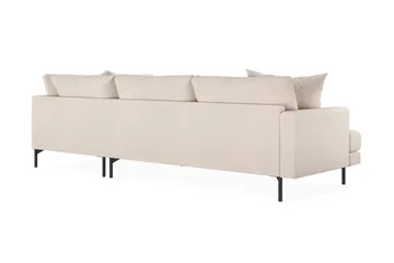 Menard 4-istuttava Oikeakätinen Syvä L-muotoinen Divaanisohva Kankaasta - Beige - Huonekalut - Sohva - Divaanisohva