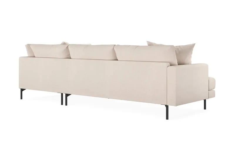 Menard 4-istuttava Oikeakätinen Syvä L-muotoinen Divaanisohva Kankaasta - Beige - Huonekalut - Sohva - Divaanisohva