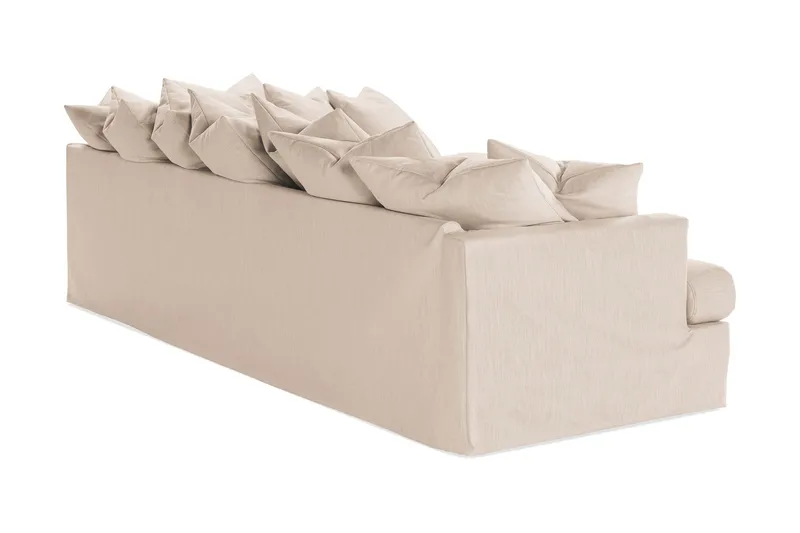 Menard 4-istuttava Oikeakätinen Syvä L-muotoinen Divaanisohva Kankaasta - Beige - Huonekalut - Sohva - Divaanisohva