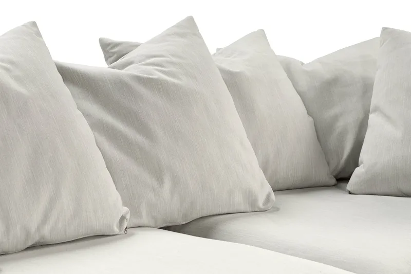 Menard 4-istuttava Oikeakätinen Syvä L-muotoinen Divaanisohva Kankaasta - Vaaleanharmaa - Huonekalut - Sohva - Divaanisohva