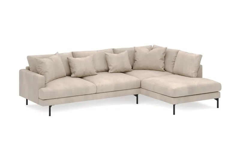 Menard 4-istuttava Oikeakätinen Syvä L-muotoinen Divaanisohva Manchesterista - Greige - Huonekalut - Sohva - Divaanisohva