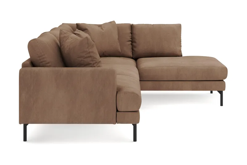Menard 4-istuttava Oikeakätinen Syvä L-muotoinen Divaanisohva Manchesterista - Ruskea - Huonekalut - Sohva - Divaanisohva