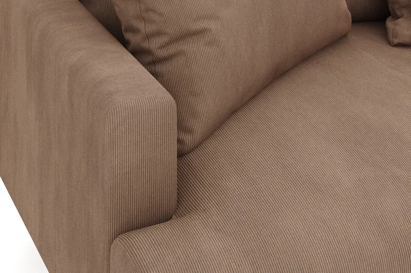 Menard 4-istuttava Oikeakätinen Syvä L-muotoinen Divaanisohva Manchesterista - Ruskea - Huonekalut - Sohva - Divaanisohva