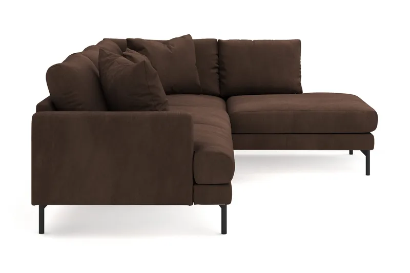 Menard 4-istuttava Oikeakätinen Syvä L-muotoinen Divaanisohva Manchesterista - Ruskea - Huonekalut - Sohva - Divaanisohva