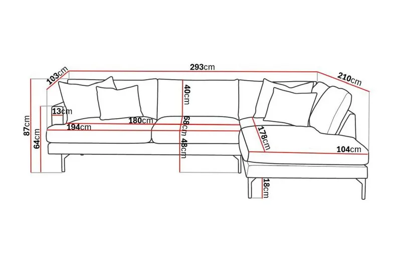 Menard 4-istuttava Oikeakätinen Syvä L-muotoinen Divaanisohva Sametti - Beige - Huonekalut - Sohva - Divaanisohva