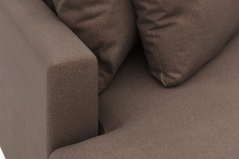 Menard 4-istuttava Vasenkätinen L-muotoinen Divaanisohva Kangasista - Ruskea - Huonekalut - Sohva - Divaanisohva