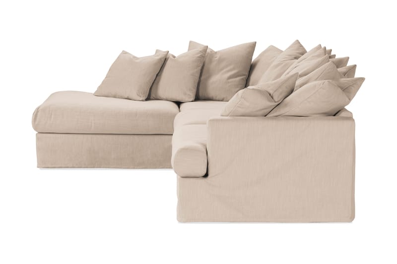Menard 4-istuttava Vasenkätinen L-muotoinen Divaanisohva Kankaasta - Beige - Huonekalut - Sohva - Divaanisohva