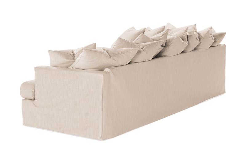 Menard 4-istuttava Vasenkätinen L-muotoinen Divaanisohva Kankaasta - Beige - Huonekalut - Sohva - Divaanisohva