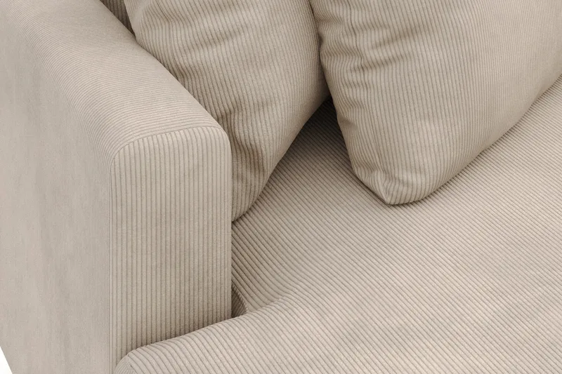 Menard 4-istuttava Vasenkätinen L-muotoinen Divaanisohva Manchesterista - Greige - Huonekalut - Sohva - Divaanisohva