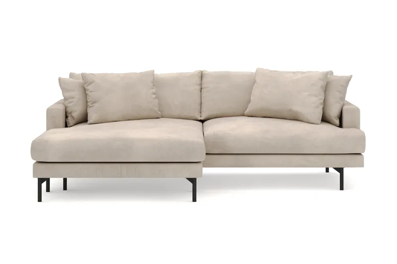 Menard 4-istuttava Vasenkätinen L-muotoinen Divaanisohva Manchesterista - Greige - Huonekalut - Sohva - Divaanisohva