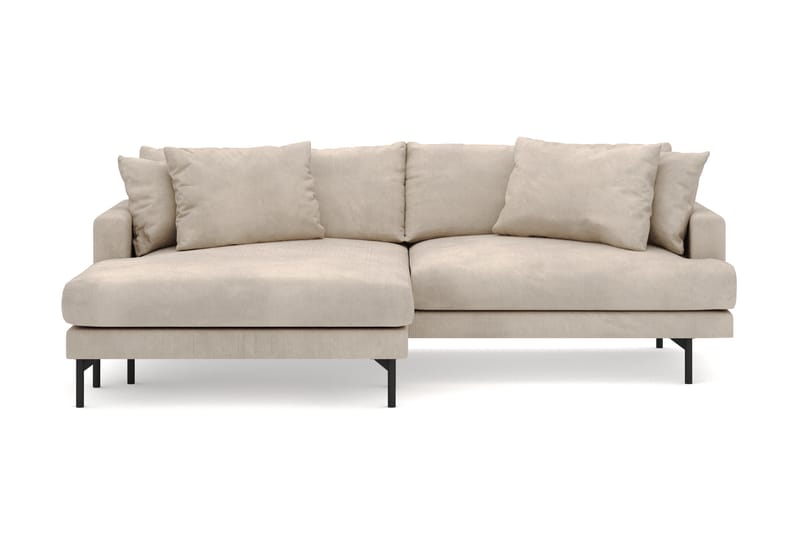 Menard 4-istuttava Vasenkätinen L-muotoinen Divaanisohva Manchesterista - Greige - Huonekalut - Sohva - Divaanisohva