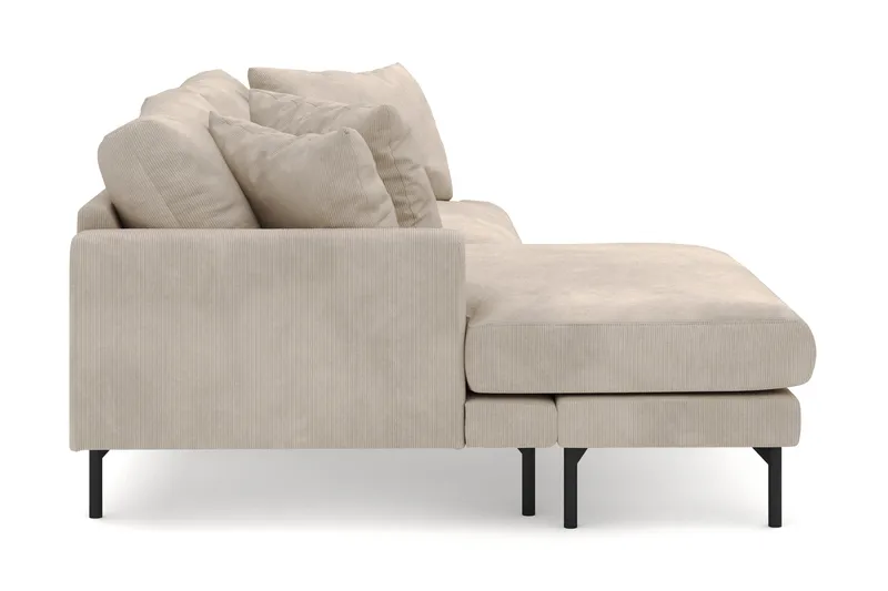 Menard 4-istuttava Vasenkätinen L-muotoinen Divaanisohva Manchesterista - Greige - Huonekalut - Sohva - Divaanisohva