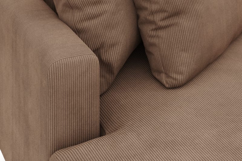 Menard 4-istuttava Vasenkätinen L-muotoinen Divaanisohva Manchesterista - Ruskea - Huonekalut - Sohva - Divaanisohva