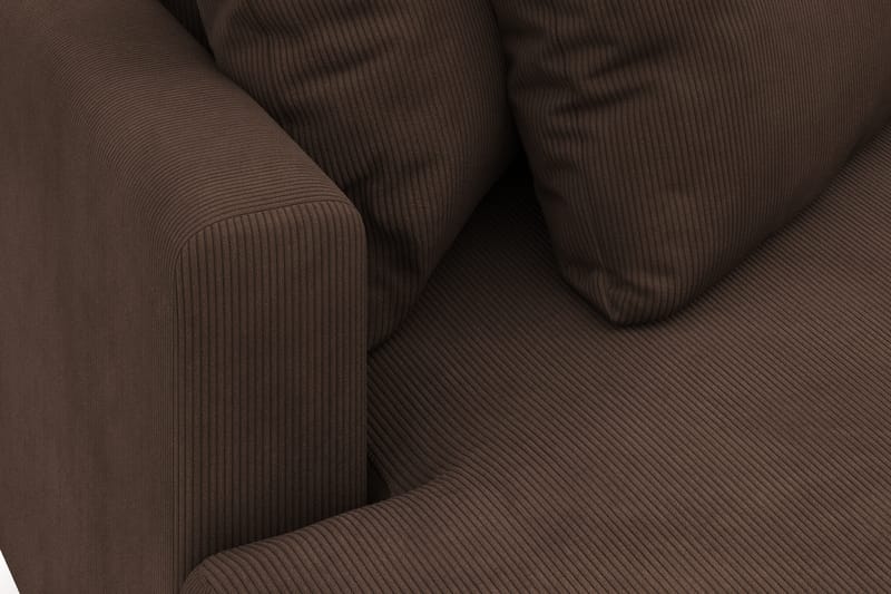 Menard 4-istuttava Vasenkätinen L-muotoinen Divaanisohva Manchesterista - Ruskea - Huonekalut - Sohva - Divaanisohva