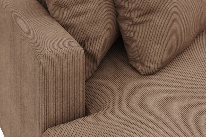 Menard 4-istuttava Vasenkätinen L-muotoinen Divaanisohva Manchesterista - Ruskea - Huonekalut - Sohva - Divaanisohva