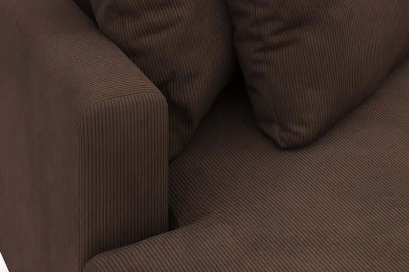 Menard 4-istuttava Vasenkätinen L-muotoinen Divaanisohva Manchesterista - Ruskea - Huonekalut - Sohva - Divaanisohva