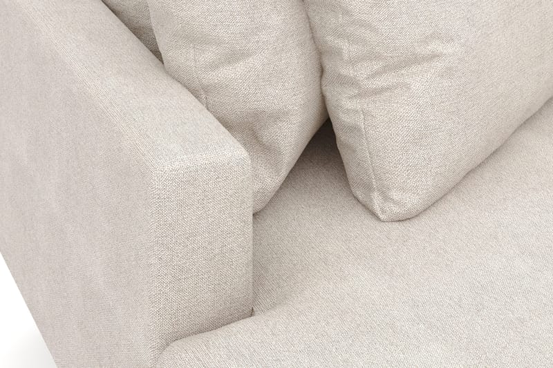 Menard 4-istuttava Vasenkätinen Syvä L-muotoinen Divaanisohva Kangasista - Beige - Huonekalut - Sohva - Divaanisohva