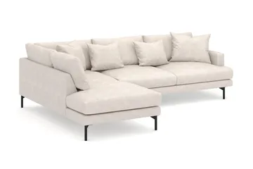 Menard 4-istuttava Vasenkätinen Syvä L-muotoinen Divaanisohva Kangasista - Beige - Huonekalut - Sohva - Divaanisohva