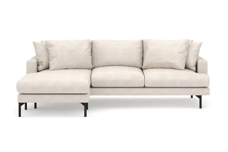 Menard 4-istuttava Vasenkätinen Syvä L-muotoinen Divaanisohva Kangasista - Beige - Huonekalut - Sohva - Divaanisohva