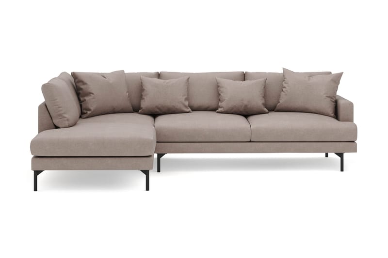 Menard 4-istuttava Vasenkätinen Syvä L-muotoinen Divaanisohva Kangasista - Ruskea - Huonekalut - Sohva - Divaanisohva