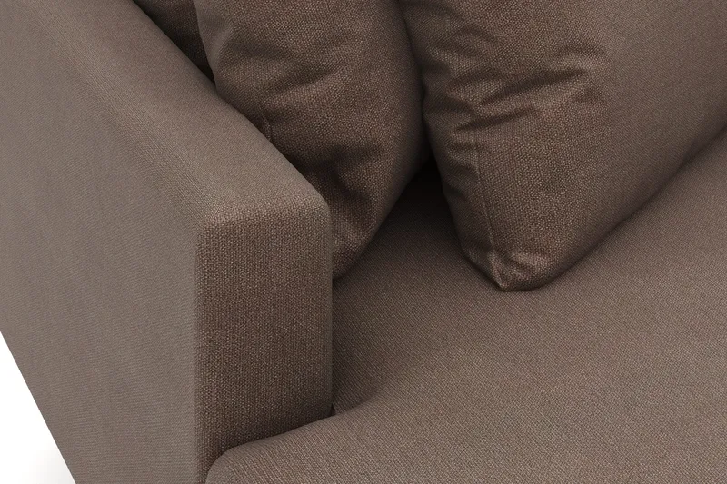 Menard 4-istuttava Vasenkätinen Syvä L-muotoinen Divaanisohva Kangasista - Ruskea - Huonekalut - Sohva - Divaanisohva - 3 istuttava sohva divaanilla