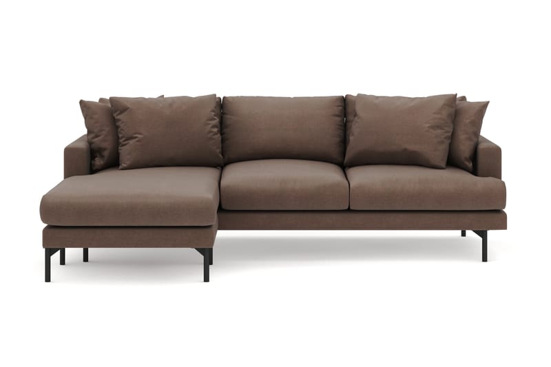 Menard 4-istuttava Vasenkätinen Syvä L-muotoinen Divaanisohva Kangasista - Ruskea - Huonekalut - Sohva - Divaanisohva - 3 istuttava sohva divaanilla