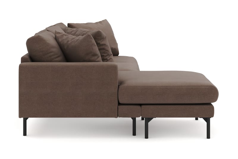 Menard 4-istuttava Vasenkätinen Syvä L-muotoinen Divaanisohva Kangasista - Ruskea - Huonekalut - Sohva - Divaanisohva - 3 istuttava sohva divaanilla