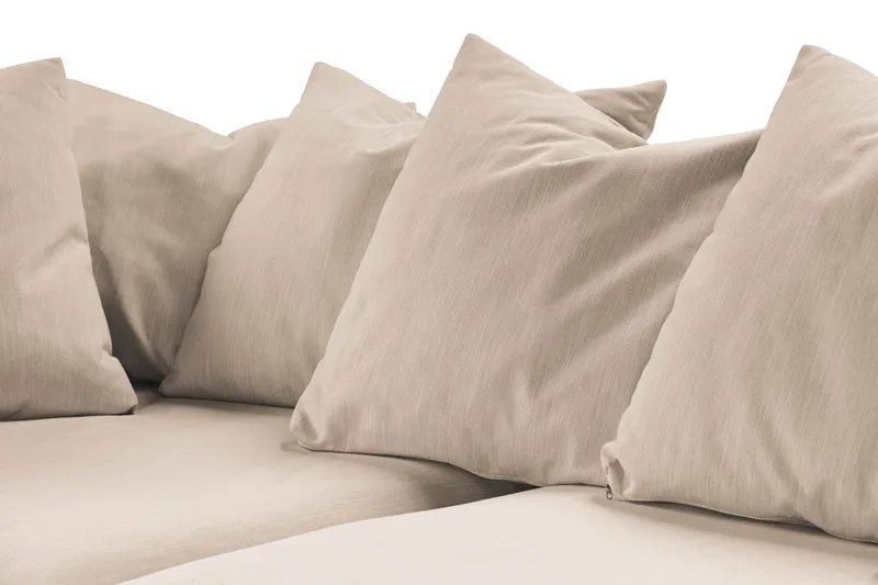 Menard 4-istuttava Vasenkätinen Syvä L-muotoinen Divaanisohva Kankaasta - Beige - Huonekalut - Sohva - Divaanisohva